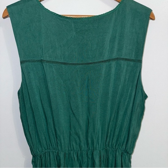Matilda Jane Down In The Valley Maxi Dress Green Lace Trim Sleeveless Women Sz L - Picture 5 of 12